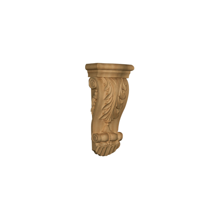 OSBORNE WOOD PRODUCTS 21 7/8 x 7 x 3 3/8 Tall Corinthian Corbel in Rubberwood (pa 891847RW